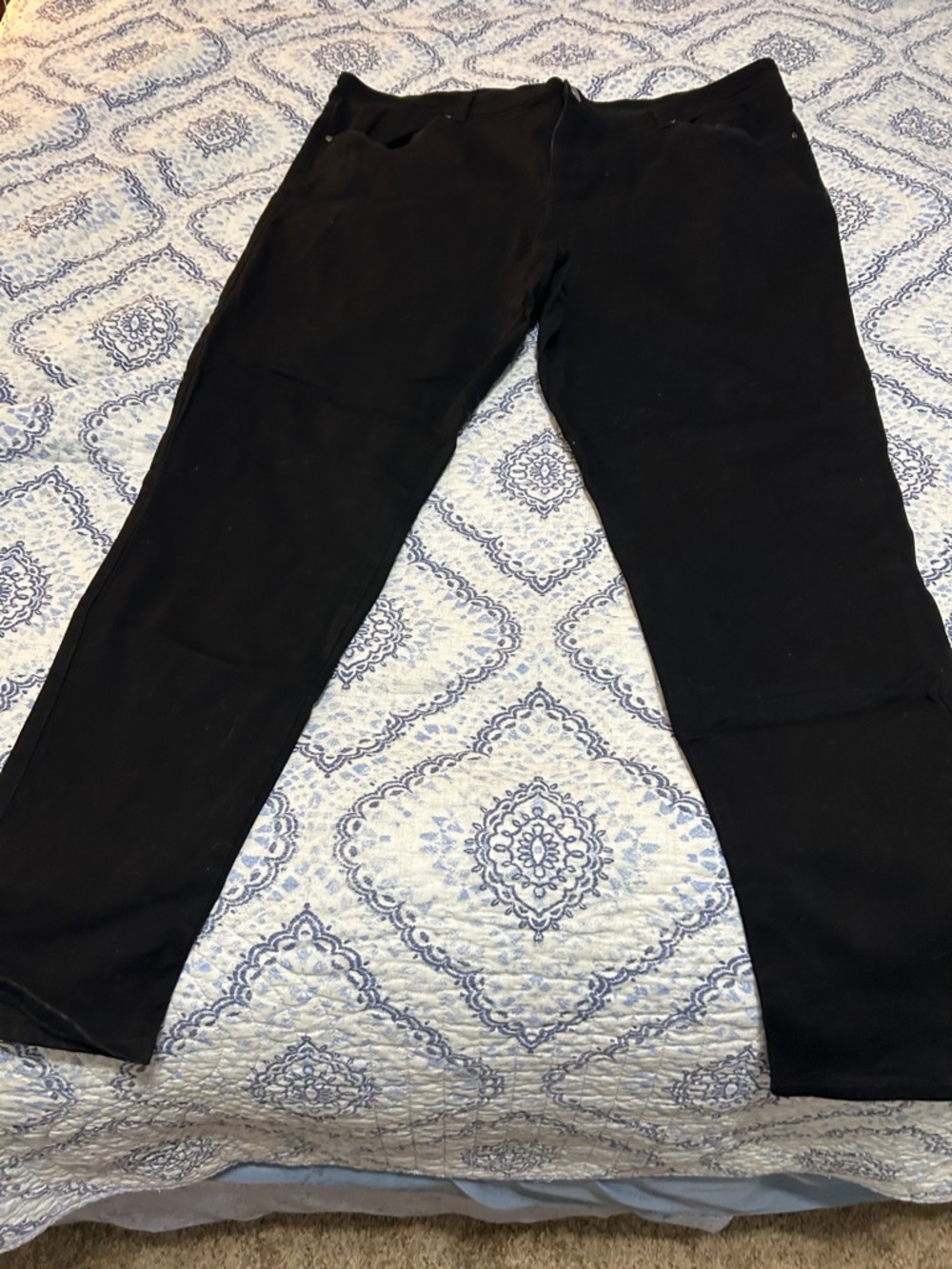 Black Straight-Leg Pants